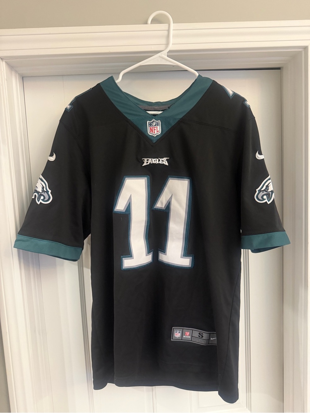 Nike Philadelphia Eagles #11 A.J. Brown Black Football Jersey